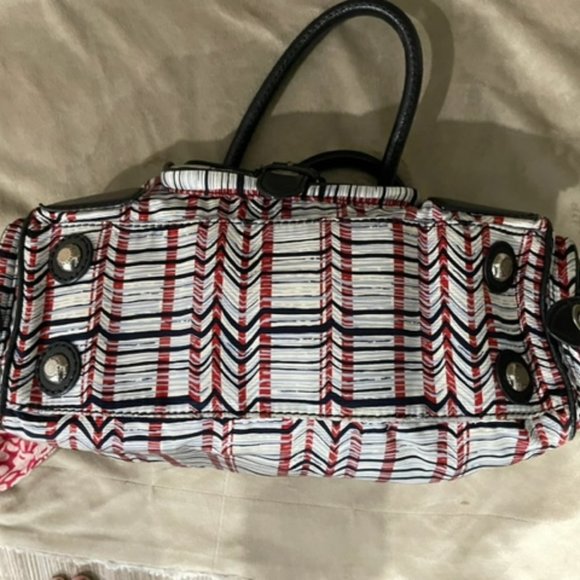 Marc Jacobs Fabric and Syintetic leahter Purse Black White Red  - RARE - Picture 4 of 12